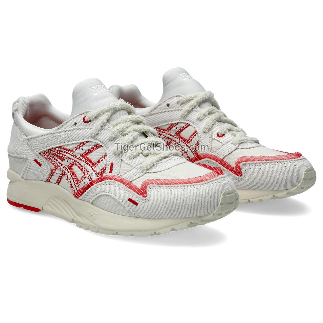 Asics X Kirsh Gel-lyte V Cream/Fiery Red 1203A363-100 Mens Womens Shoes