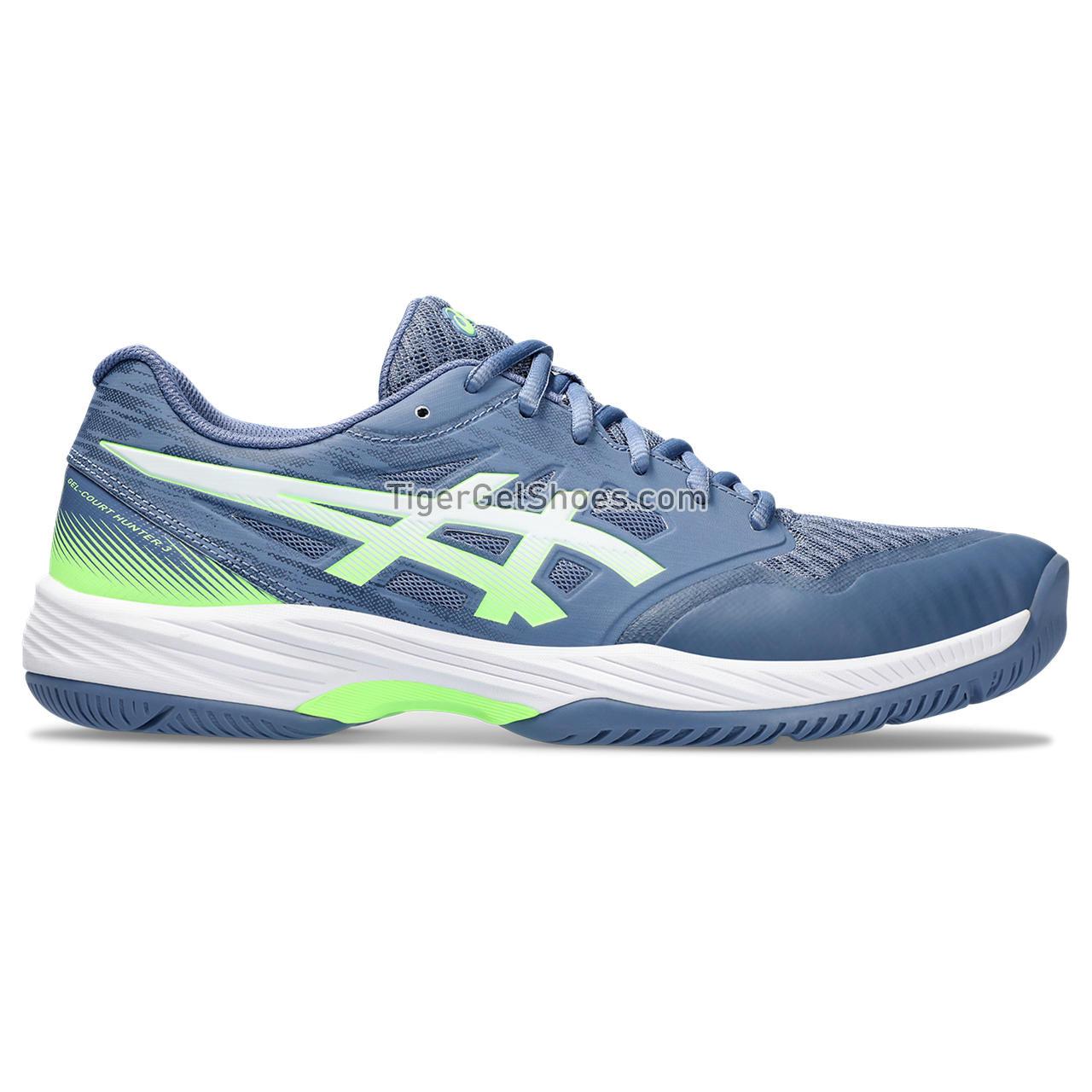 Asics Gel-court Hunter 3 Denim Blue/Lime Burst 1071A088-402 Mens Shoes