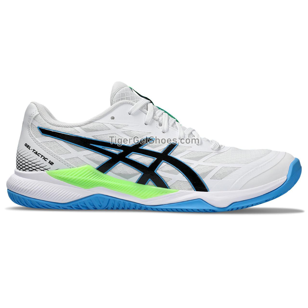 Asics Gel-tactic 12 White/Lime Burst 1073A058-102 Mens Womens Shoes