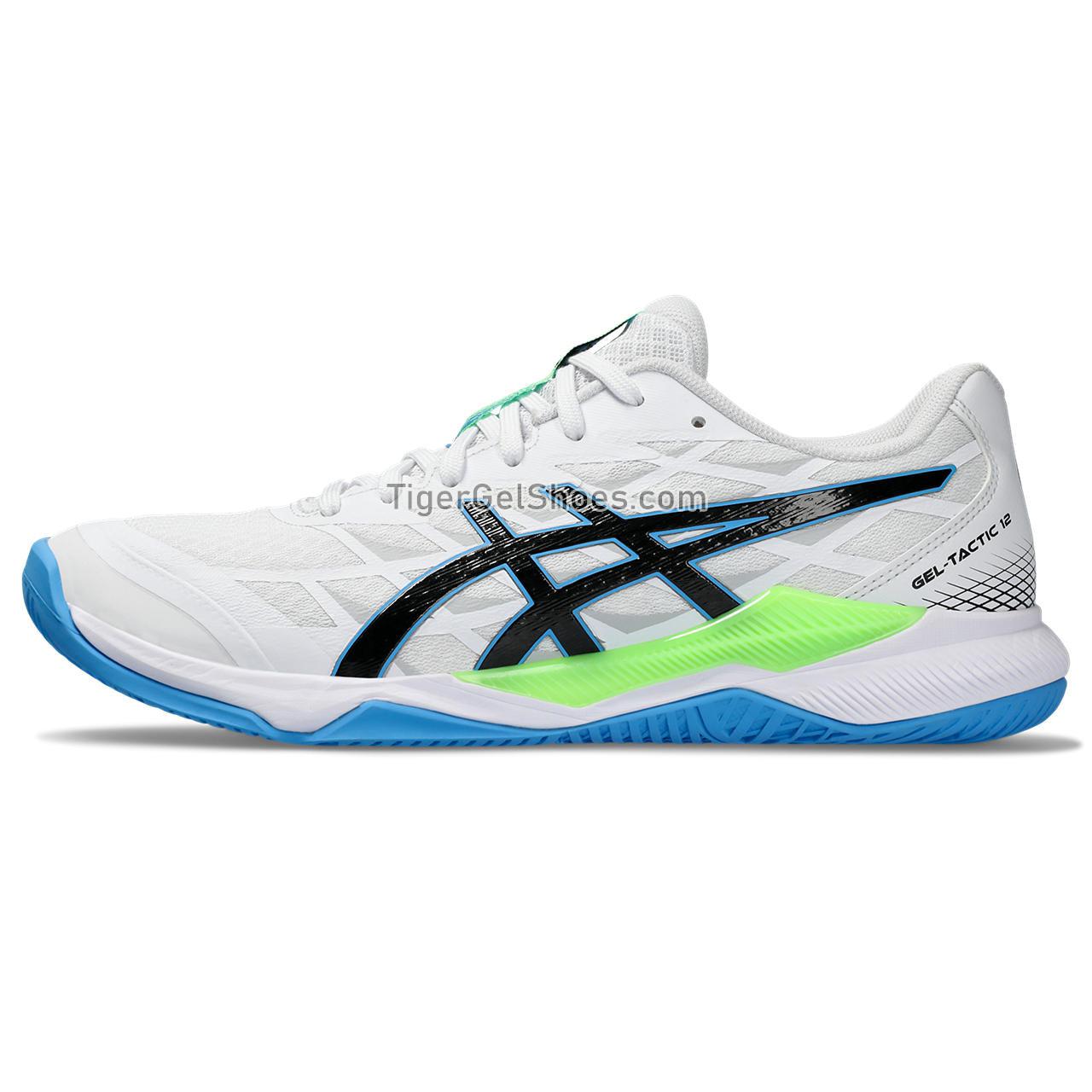 Asics Gel-tactic 12 White/Lime Burst 1073A058-102 Mens Womens Shoes