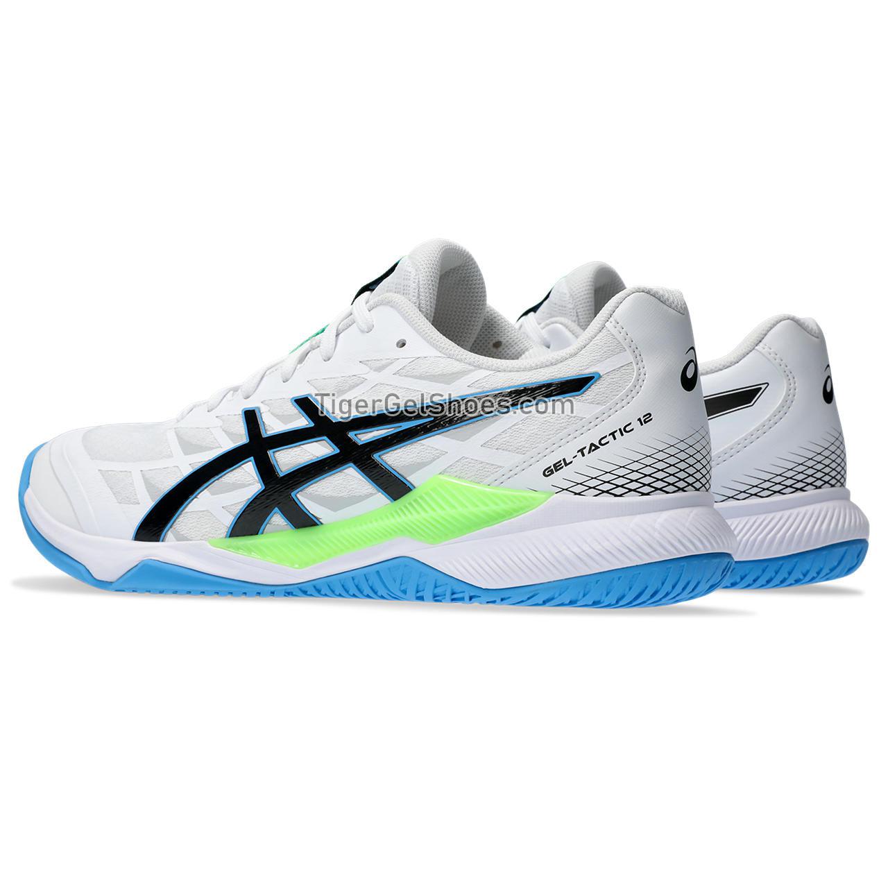 Asics Gel-tactic 12 White/Lime Burst 1073A058-102 Mens Womens Shoes