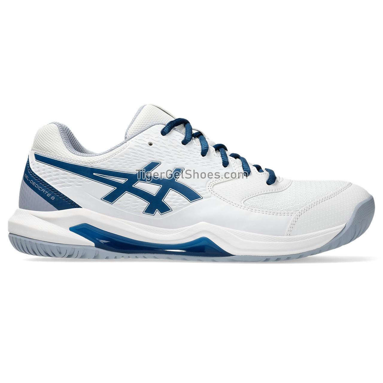 Asics Gel-dedicate 8 White/Mako Blue 1041A408-103 Mens Shoes
