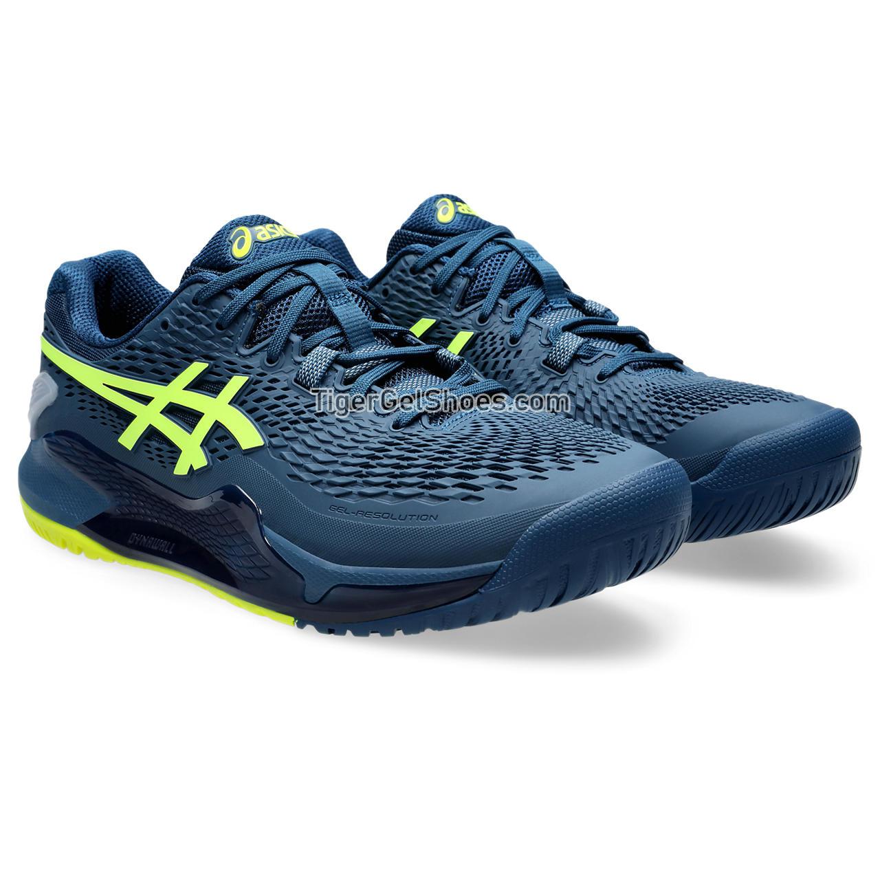 Asics Gel-resolution 9 (2e) Mako Blue/Safety Yellow 1041A376-404 Mens Shoes