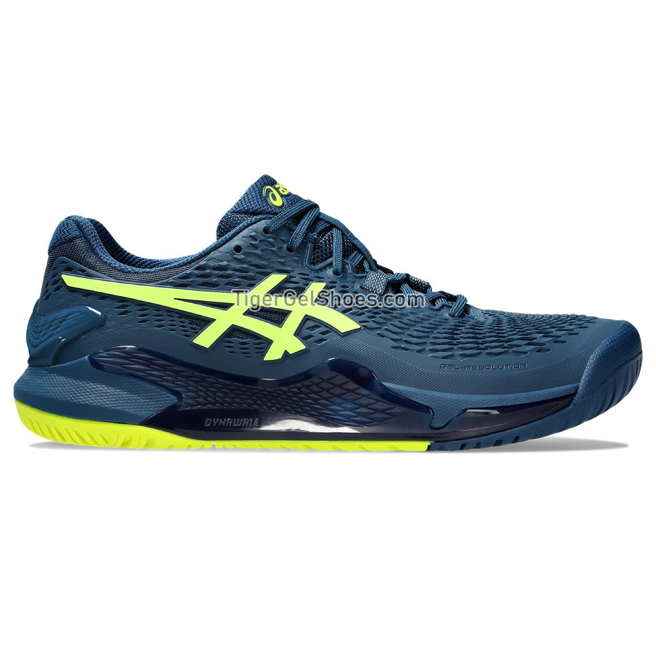 Asics Gel-resolution 9 Mako Blue/Safety Yellow 1041A330-404 Mens Shoes