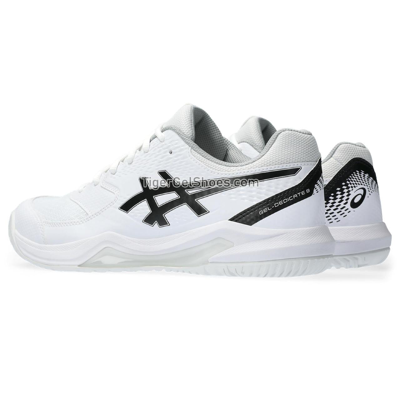 Asics Gel-dedicate 8 White/Black 1041A408-101 Mens Shoes