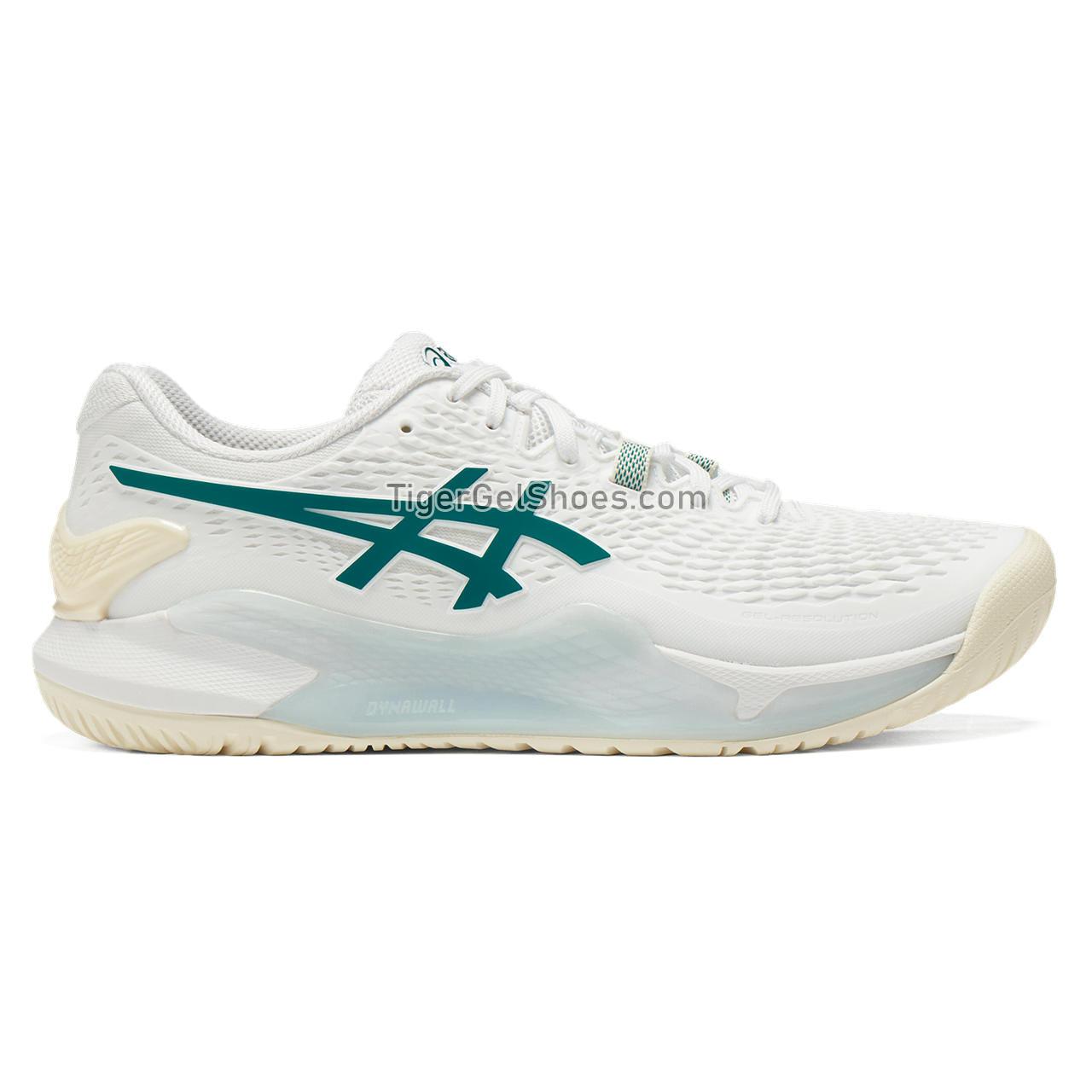 Asics Gel-resolution 9 White/Pitch Green 1041A435-101 Mens Shoes