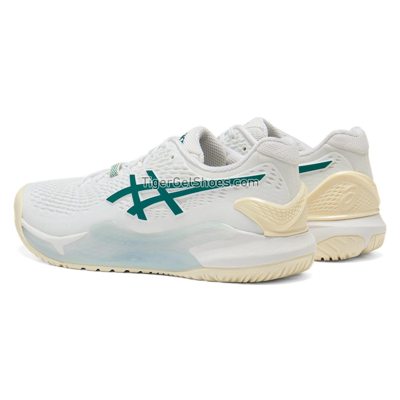 Asics Gel-resolution 9 White/Pitch Green 1041A435-101 Mens Shoes
