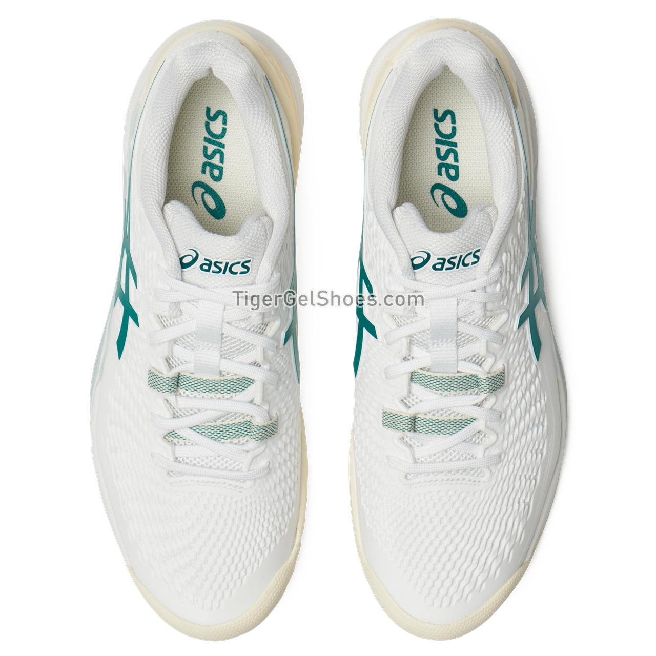 Asics Gel-resolution 9 White/Pitch Green 1041A435-101 Mens Shoes
