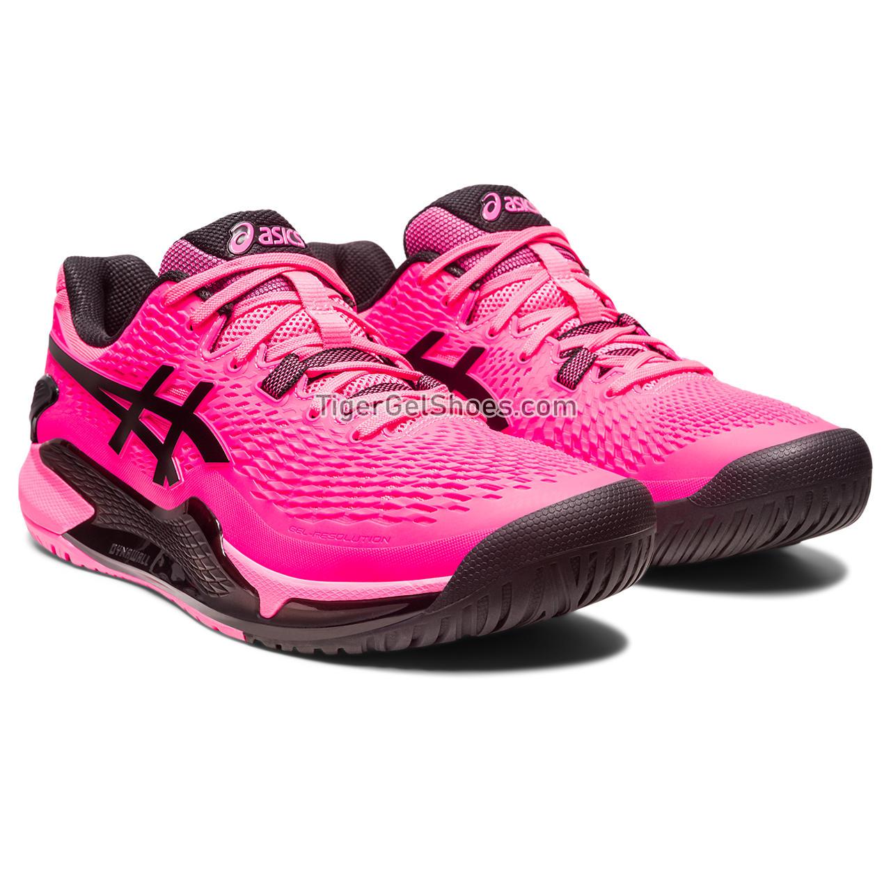 Asics Gel-resolution 9 Hot Pink/Black 1041A330-700 Mens Shoes