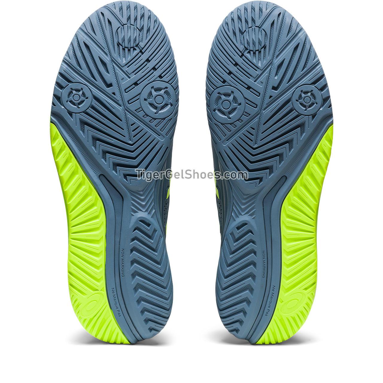 Asics Gel-resolution 9 Steel Blue/Hazard Green 1041A330-400 Mens Shoes