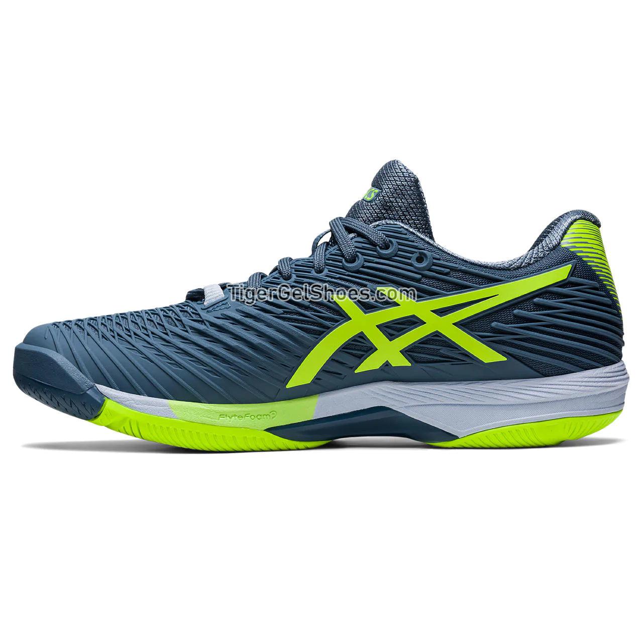 Asics Solution Speed Ff 2 Steel Blue/Hazard Green 1041A182-402 Mens Shoes