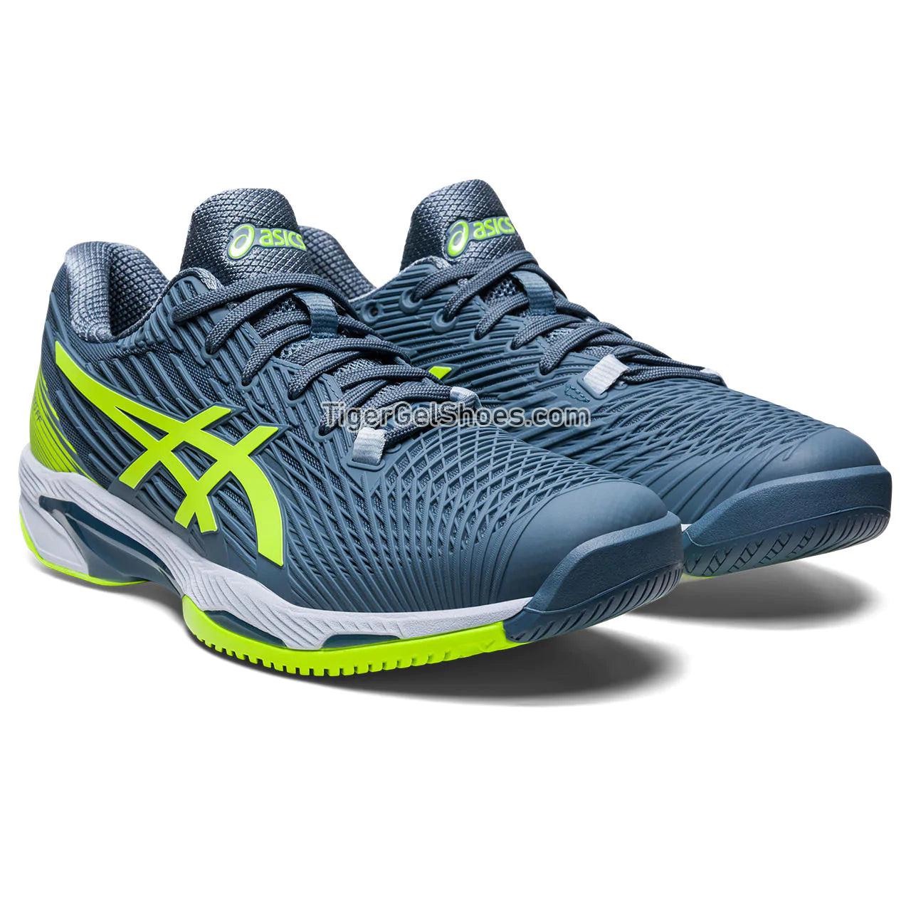 Asics Solution Speed Ff 2 Steel Blue/Hazard Green 1041A182-402 Mens Shoes