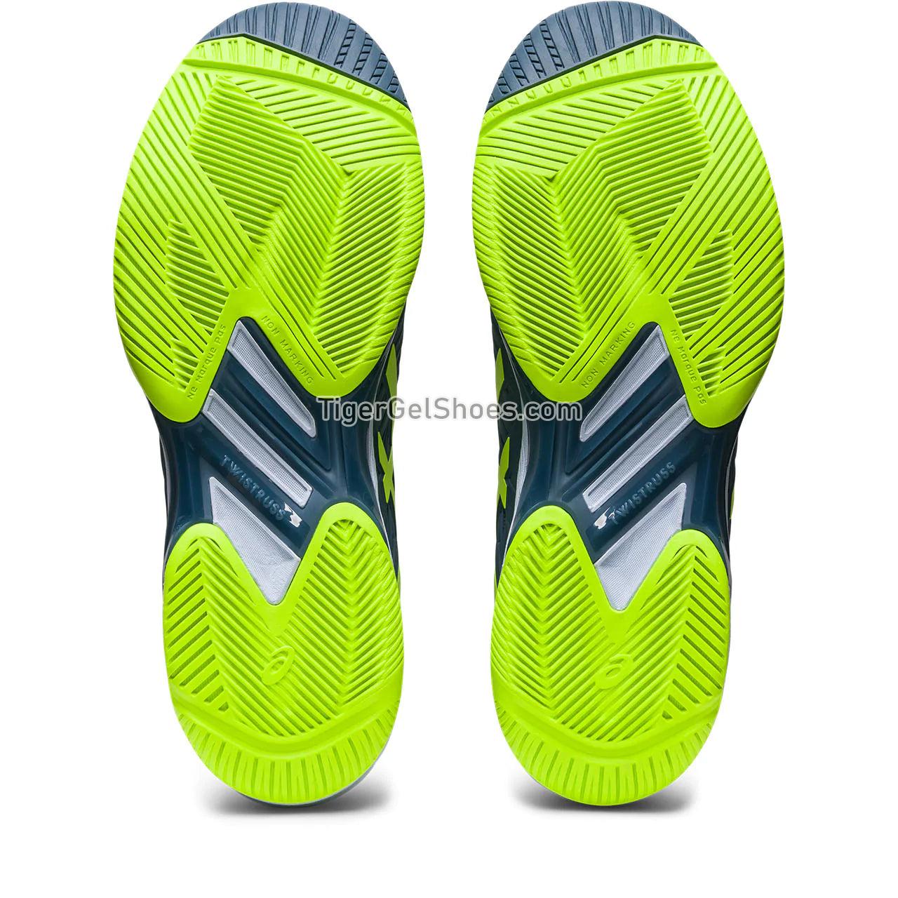 Asics Solution Speed Ff 2 Steel Blue/Hazard Green 1041A182-402 Mens Shoes