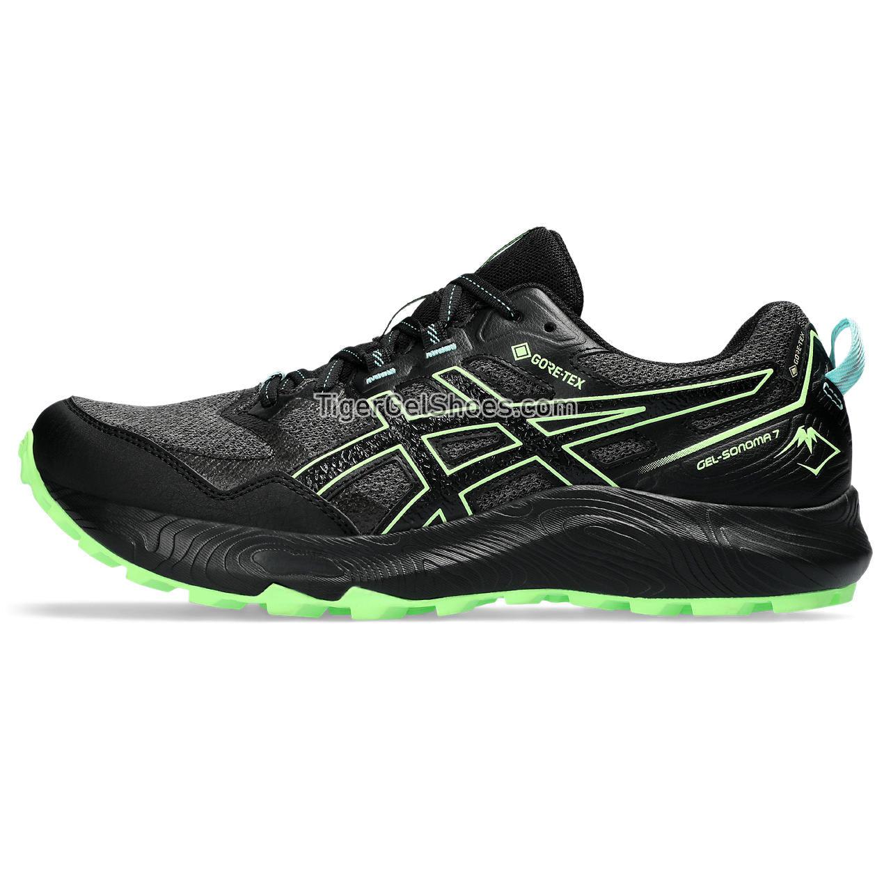 Asics Gel-sonoma 7 Gtx Black/Illuminate Green 1011B593-004 Mens Shoes