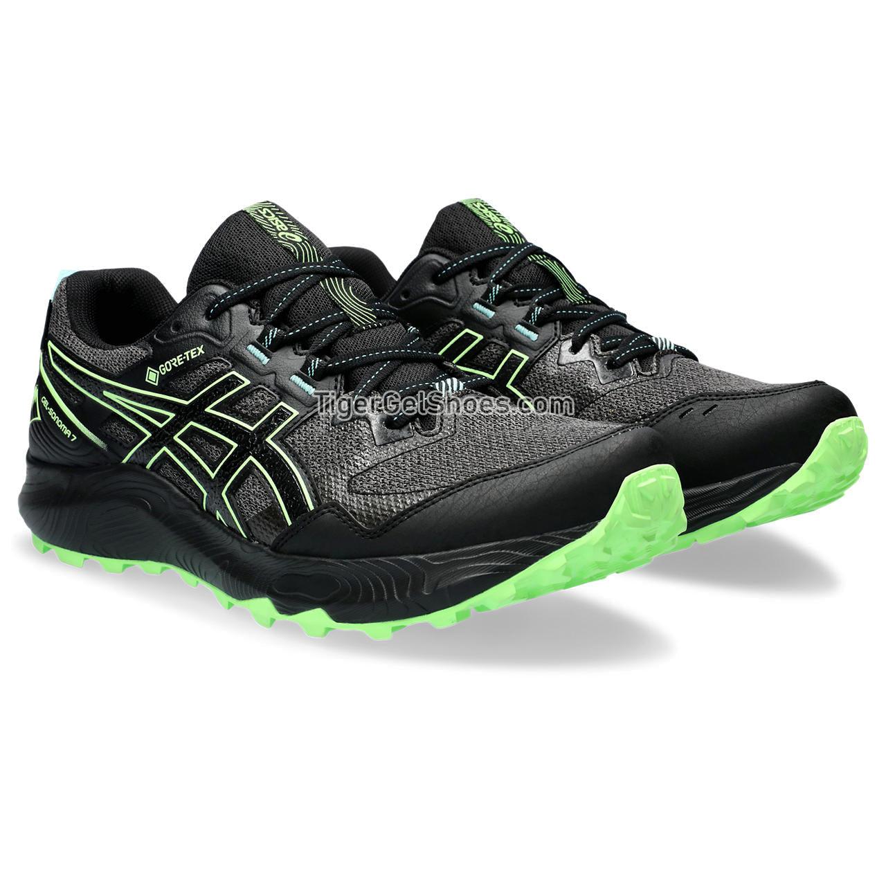 Asics Gel-sonoma 7 Gtx Black/Illuminate Green 1011B593-004 Mens Shoes