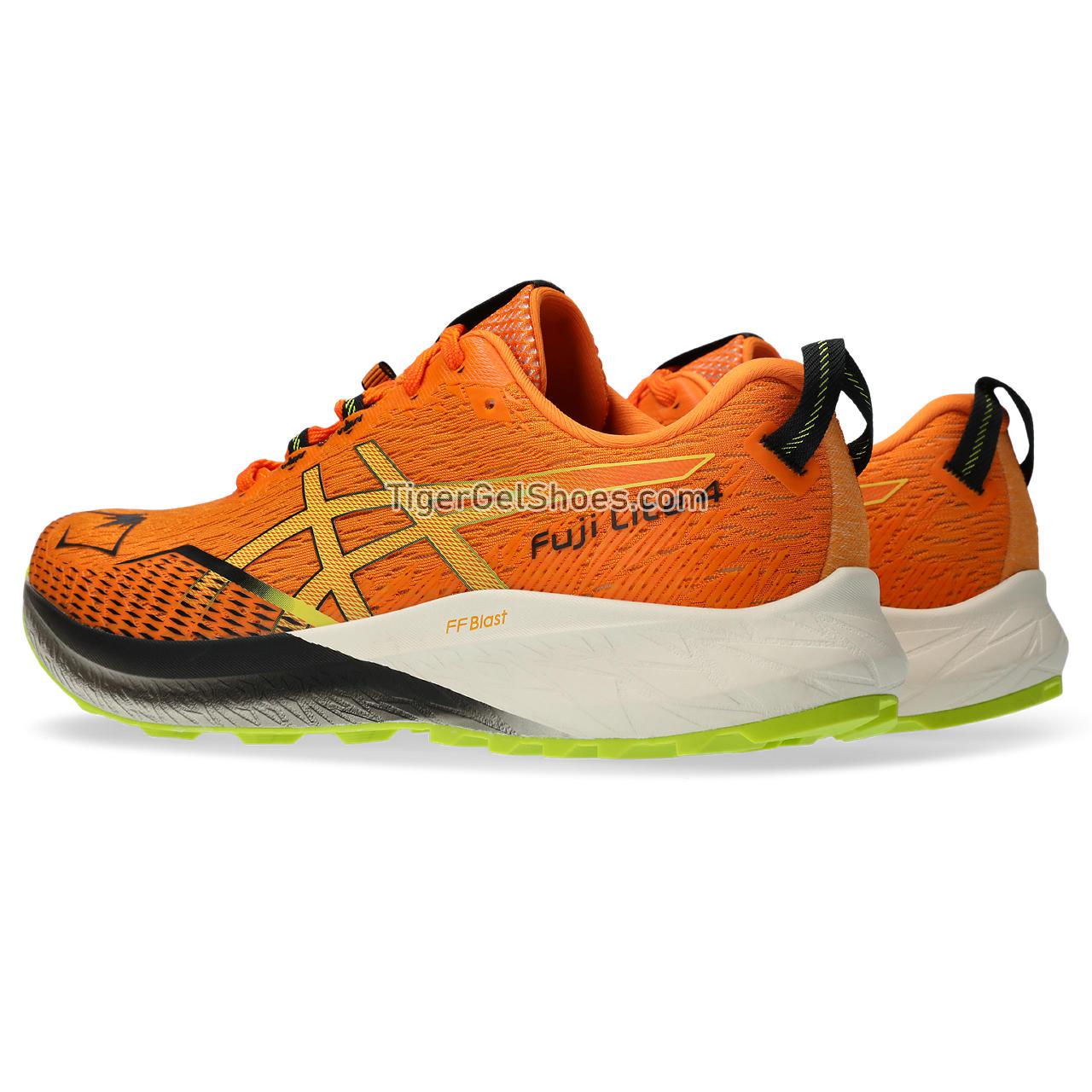 Asics Fuji Lite 4 Bright Orange/Neon Lime 1011B698-800 Mens Shoes