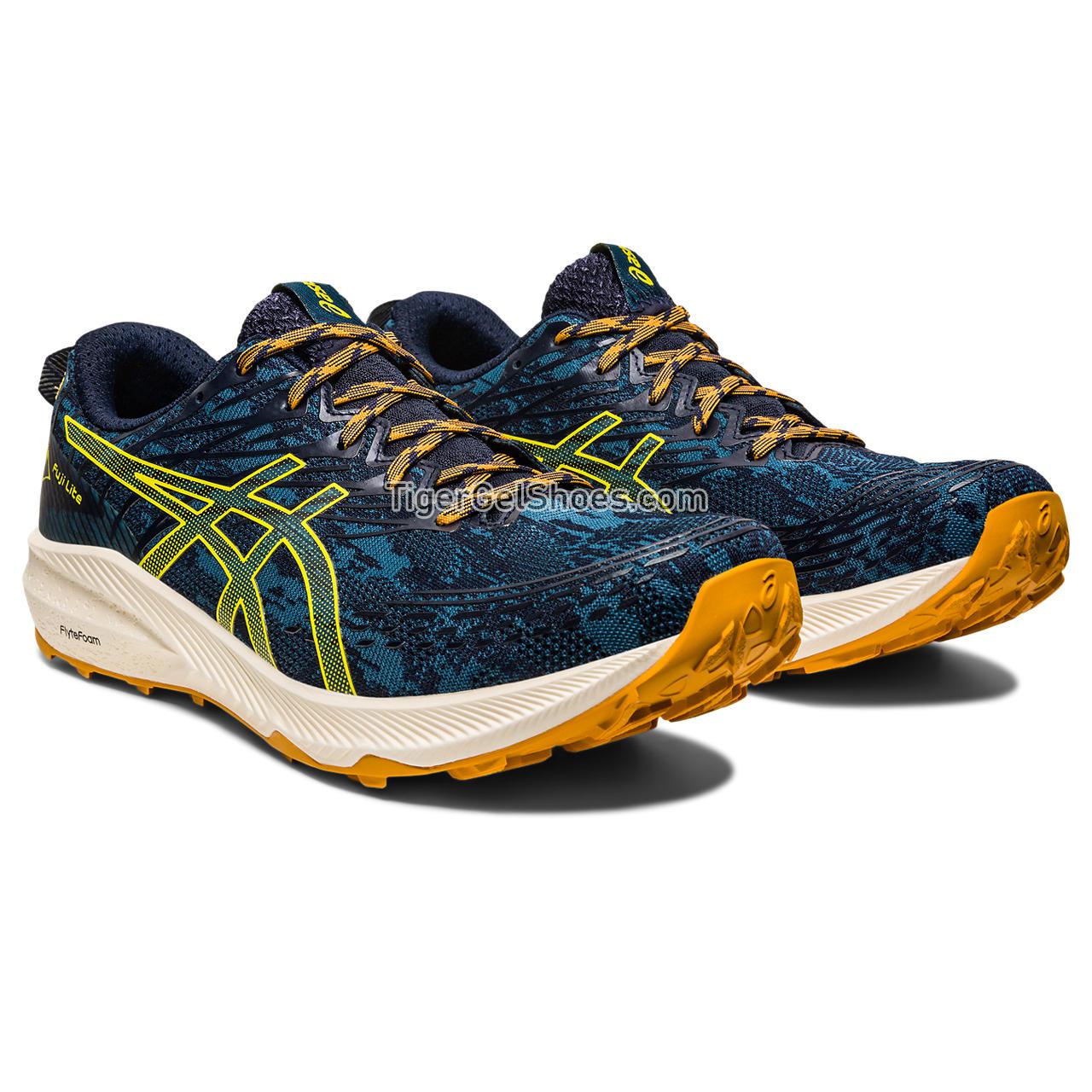 Asics Fuji Lite 3 Ink Teal/Golden Yellow 1011B467-401 Mens Shoes