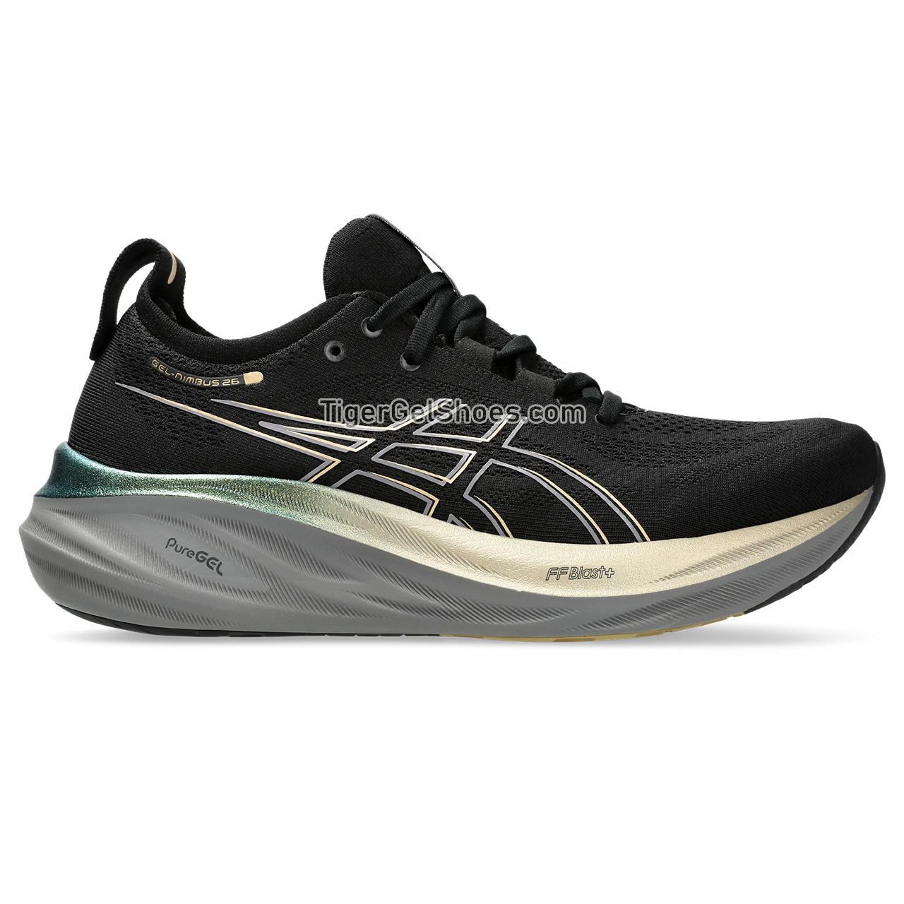 Asics Gel-nimbus 26 Platinum Black/Champagne 1011B922-001 Mens Shoes