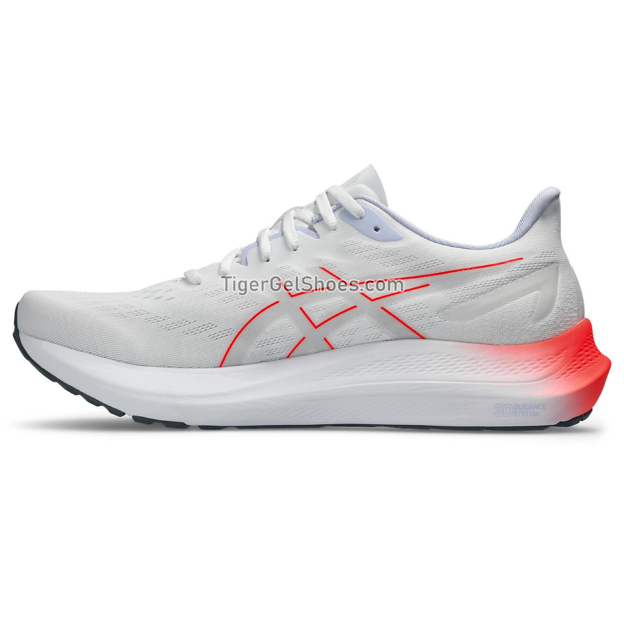 Asics Gt-2000 12 White/Sunrise Red 1011B691-101 Mens Shoes