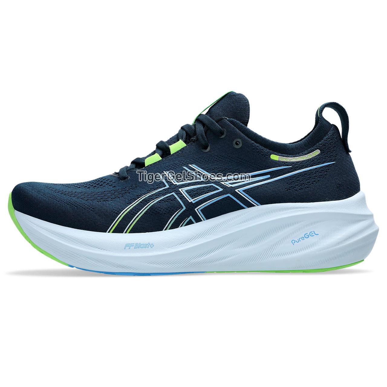 Asics Gel-nimbus 26 French Blue/Electric Lime 1011B794-400 Mens Shoes