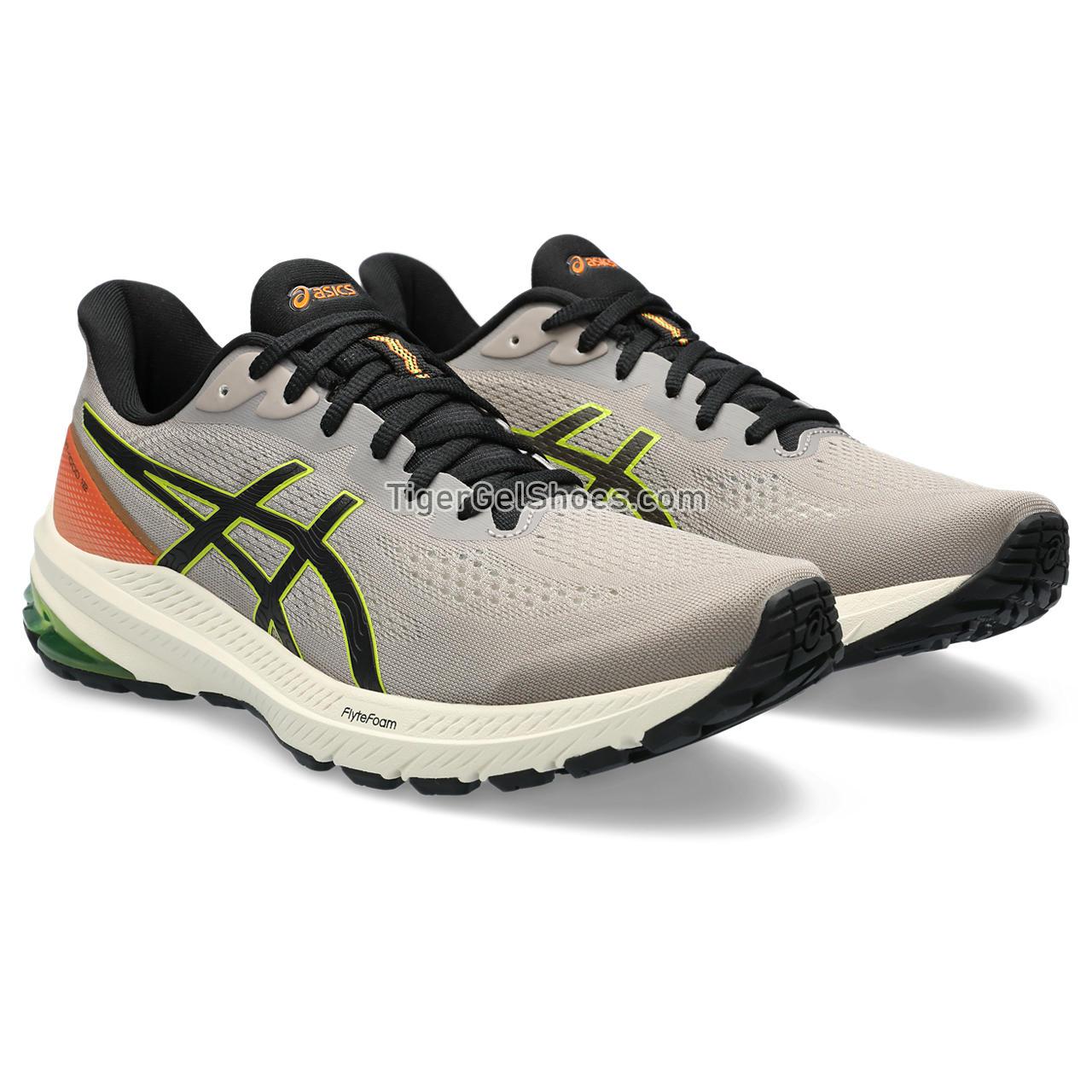 Asics Gt-1000 12 Tr Nature Bathing/Neon Lime 1011B761-200 Mens Shoes