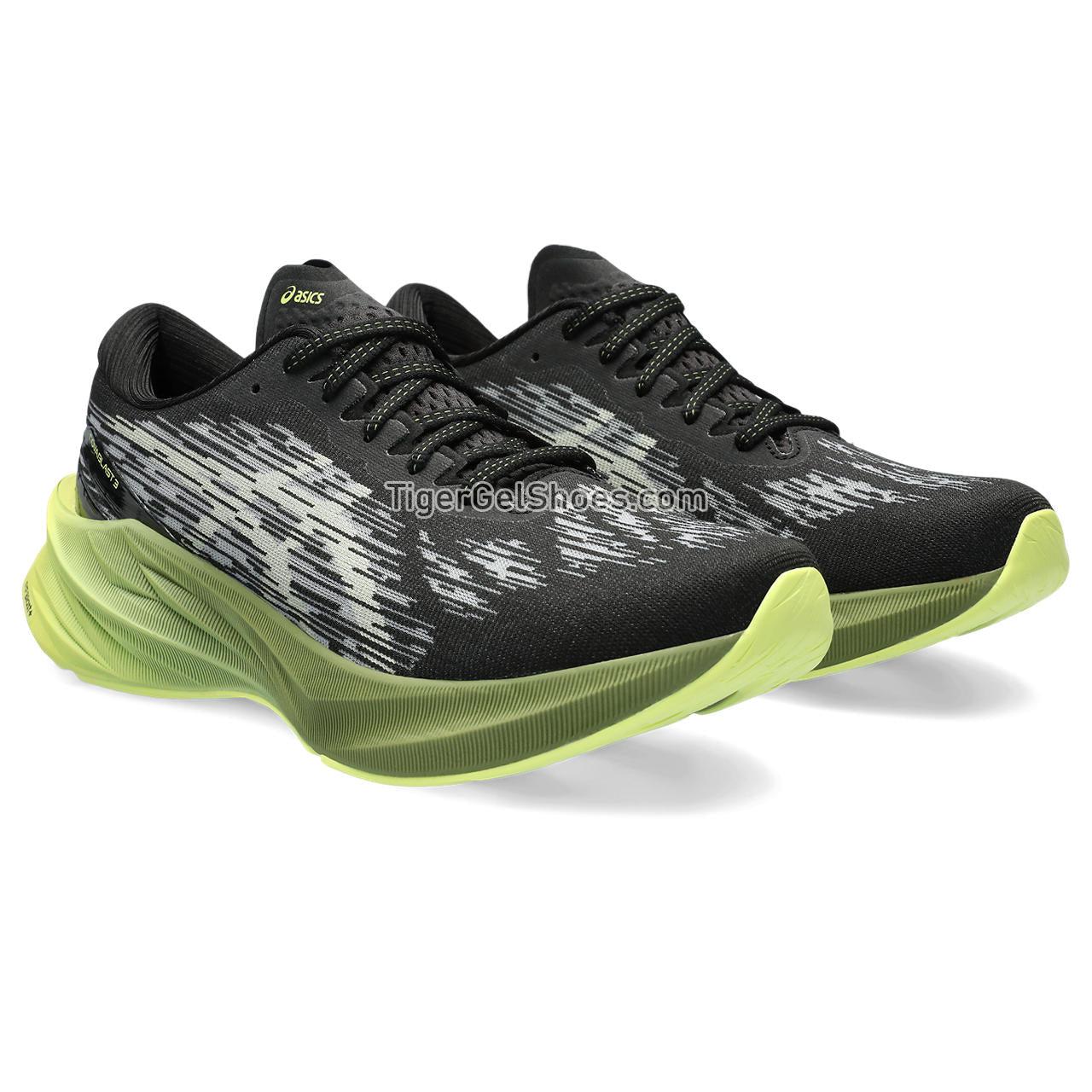 Asics Novablast 3 Black/Dried Leaf Green 1011B458-005 Mens Shoes