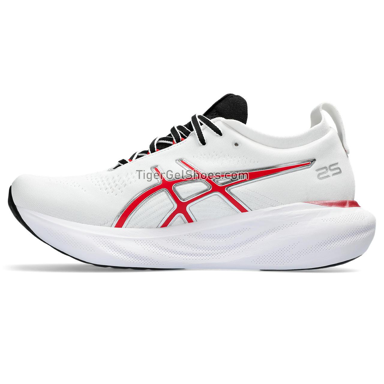 Asics Gel-nimbus 25 Anniversary White/Classic Red 1011B750-100 Mens Shoes