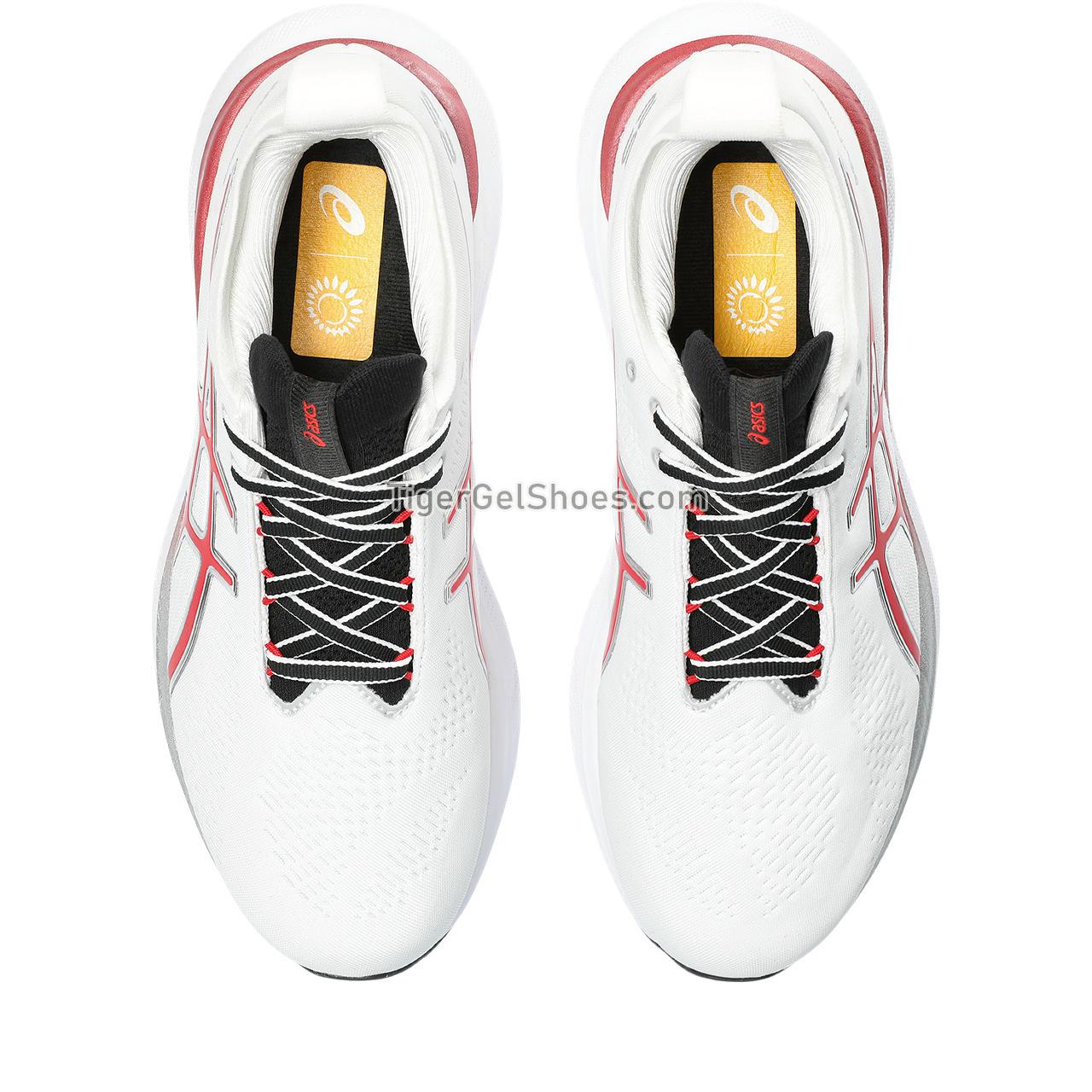 Asics Gel-nimbus 25 Anniversary White/Classic Red 1011B750-100 Mens Shoes