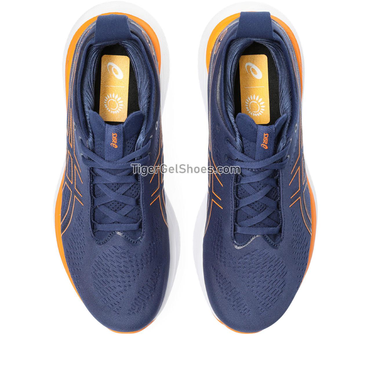 Asics Gel-nimbus 25 Deep Ocean/Bright Orange 1011B547-403 Mens Shoes
