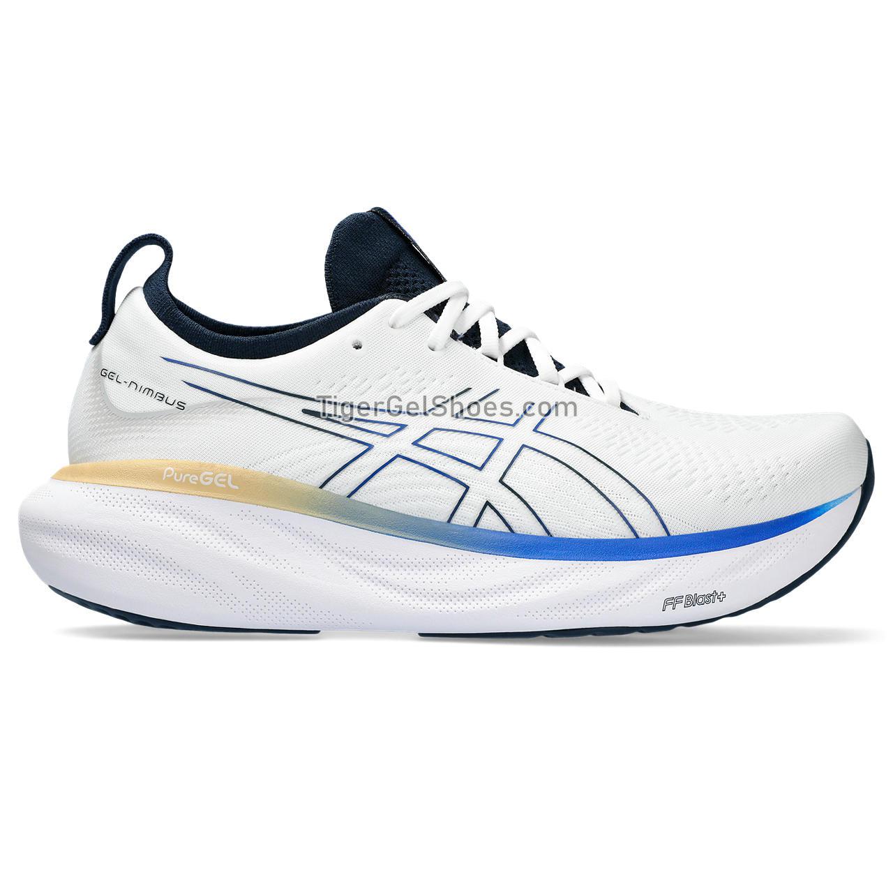 Asics Gel-nimbus 25 White/Illusion Blue 1011B547-104 Mens Shoes