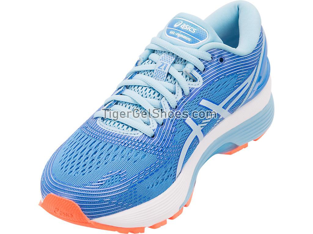 Asics GEL-Nimbus 21 Illusion Blue/Black 1012A156-400 Womens Running Shoes