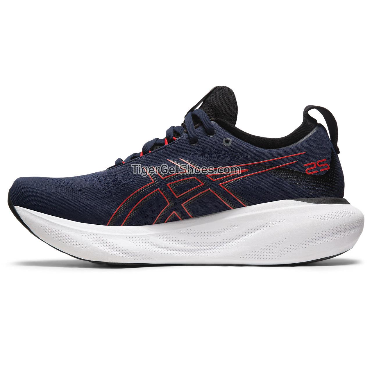 Asics Gel-nimbus 25 (2e) Midnight/Electric Red 1011B625-401 Mens Shoes