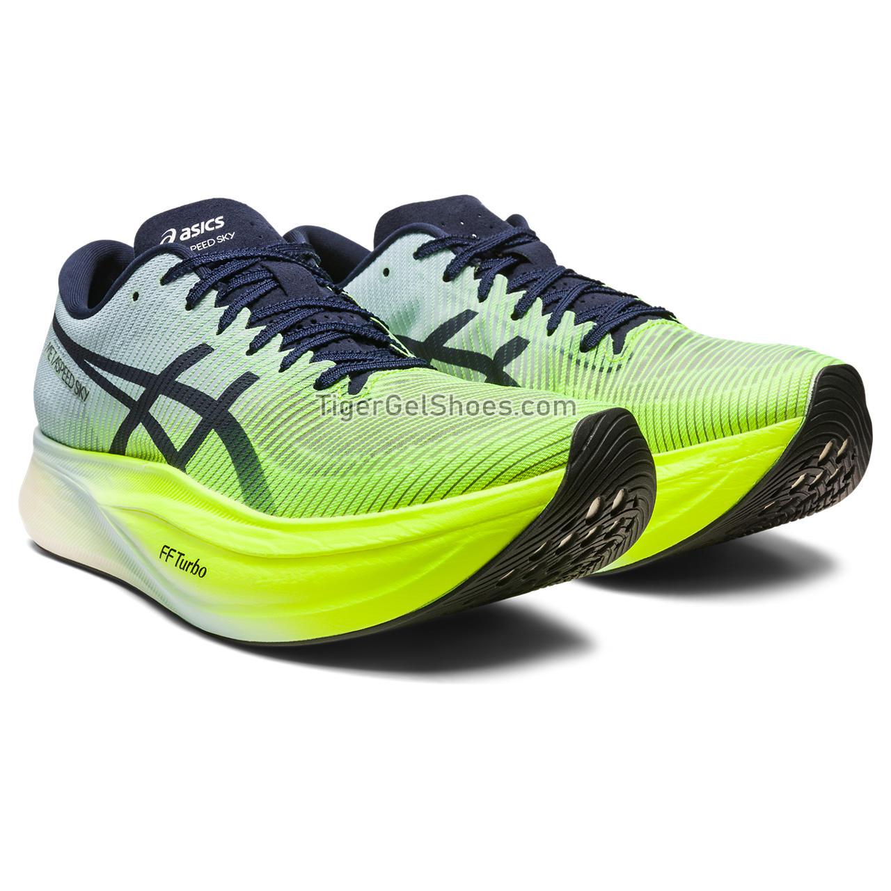 Asics Metaspeed Sky + Hazard Green/Sky 1013A115-301 Mens Womens Shoes