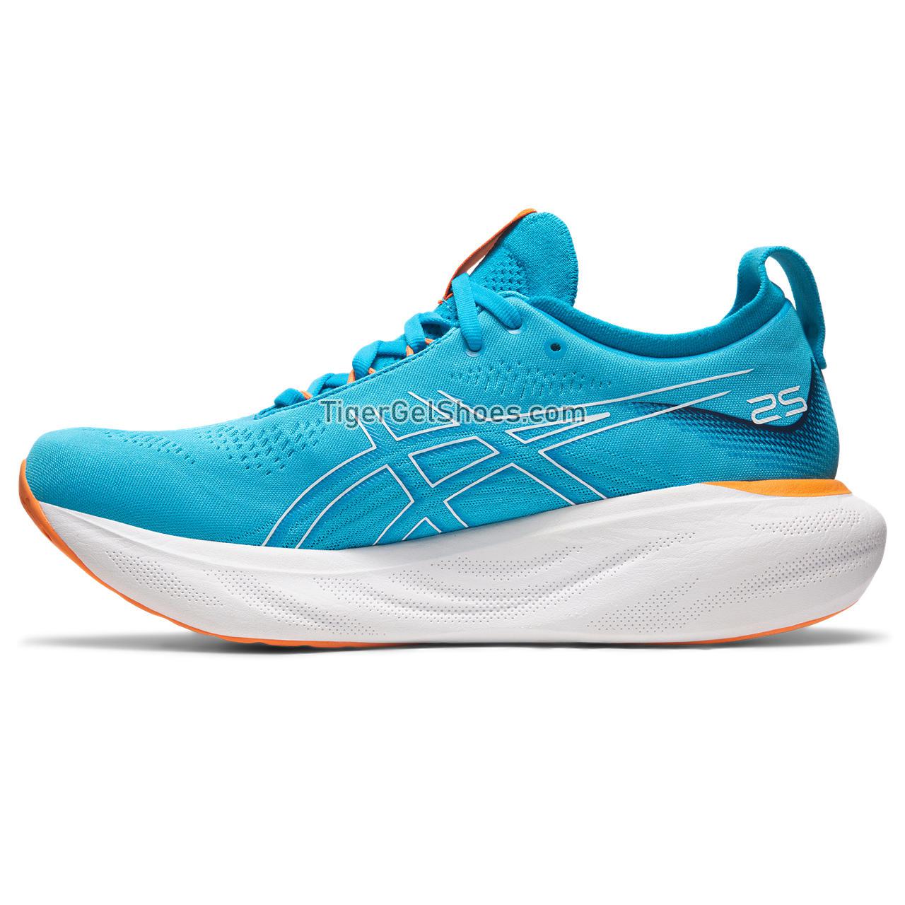 Asics Gel-nimbus 25 (2e) Island Blue/Sun Peach 1011B625-400 Mens Shoes