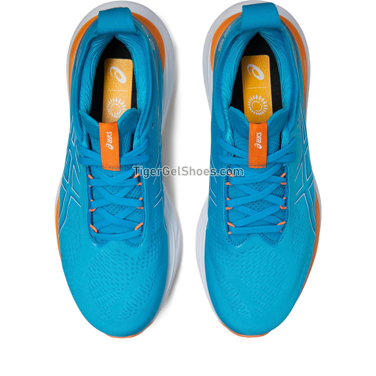 Asics Gel-nimbus 25 (2e) Island Blue/Sun Peach 1011B625-400 Mens Shoes