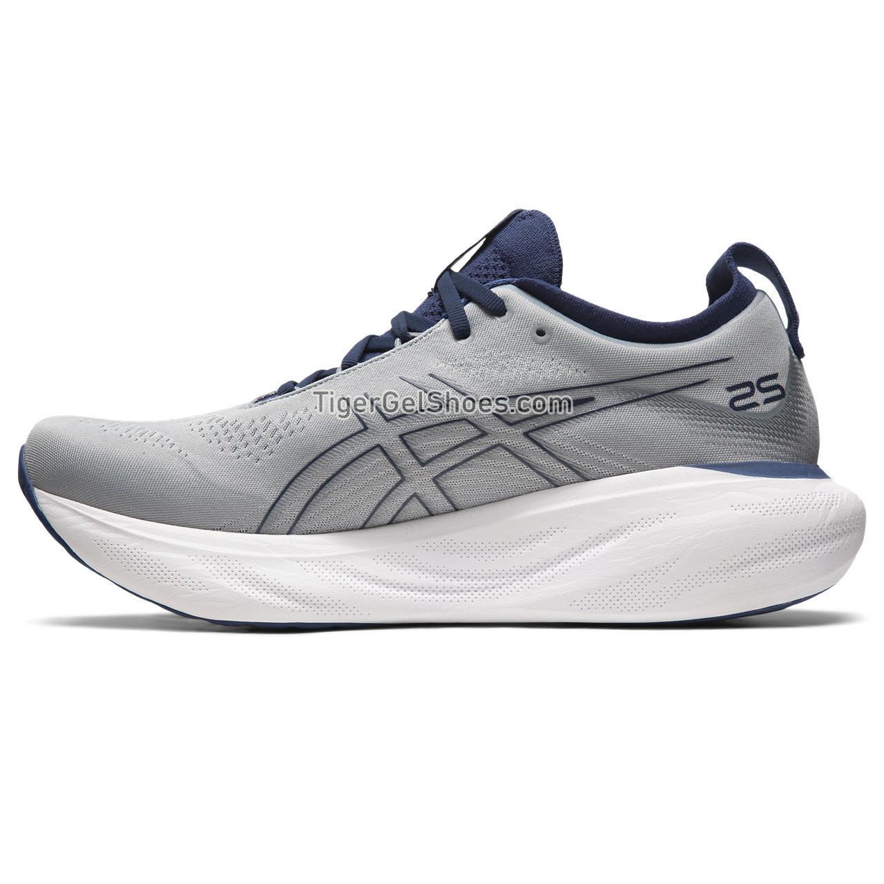 Asics Gel-nimbus 25 (2e) Sheet Rock/Indigo Blue 1011B625-021 Mens Shoes