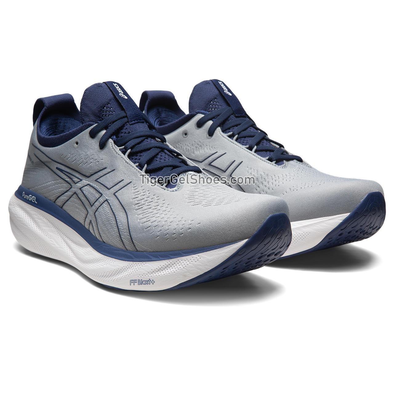 Asics Gel-nimbus 25 (2e) Sheet Rock/Indigo Blue 1011B625-021 Mens Shoes