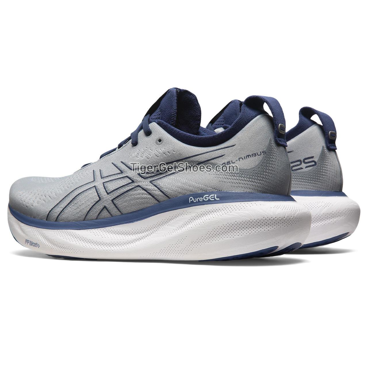 Asics Gel-nimbus 25 (2e) Sheet Rock/Indigo Blue 1011B625-021 Mens Shoes