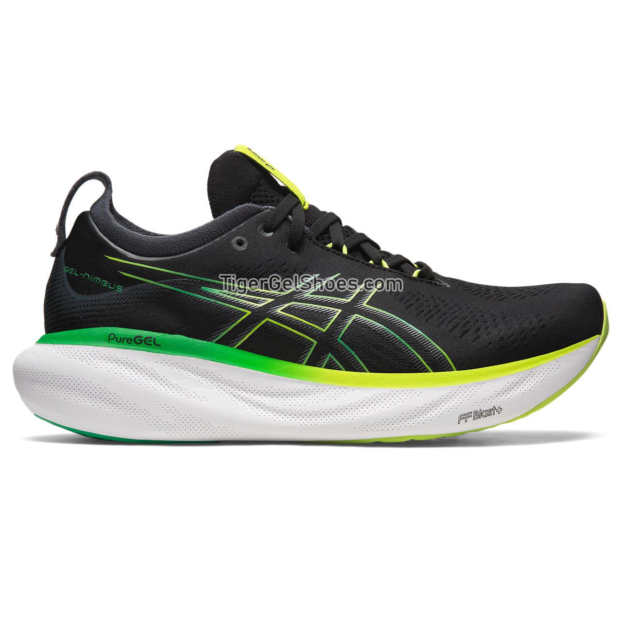 Asics Gel-nimbus 25 Black/Lime Zest 1011B547-003 Mens Shoes