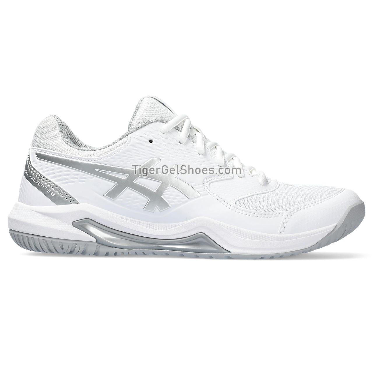 Asics Gel-dedicate 8 White/Pure Silver 1042A237-101 Womens Shoes