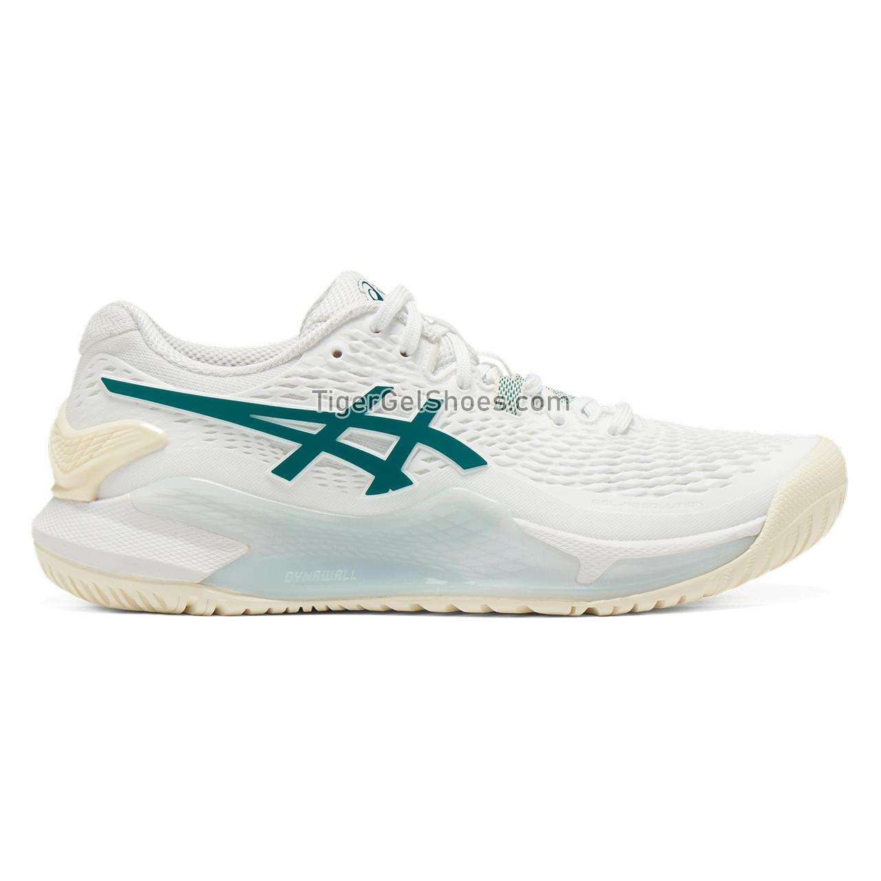 Asics Gel-resolution 9 White/Pitch Green 1042A246-101 Womens Shoes