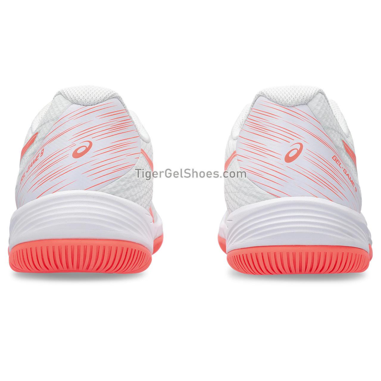 Asics Gel-game 9 White/Sun Coral 1042A211-104 Womens Shoes