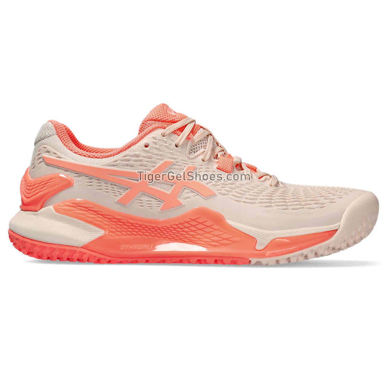 Asics Gel-resolution 9 Oc Pearl Pink/Sun Coral 1042A225-700 Womens Shoes