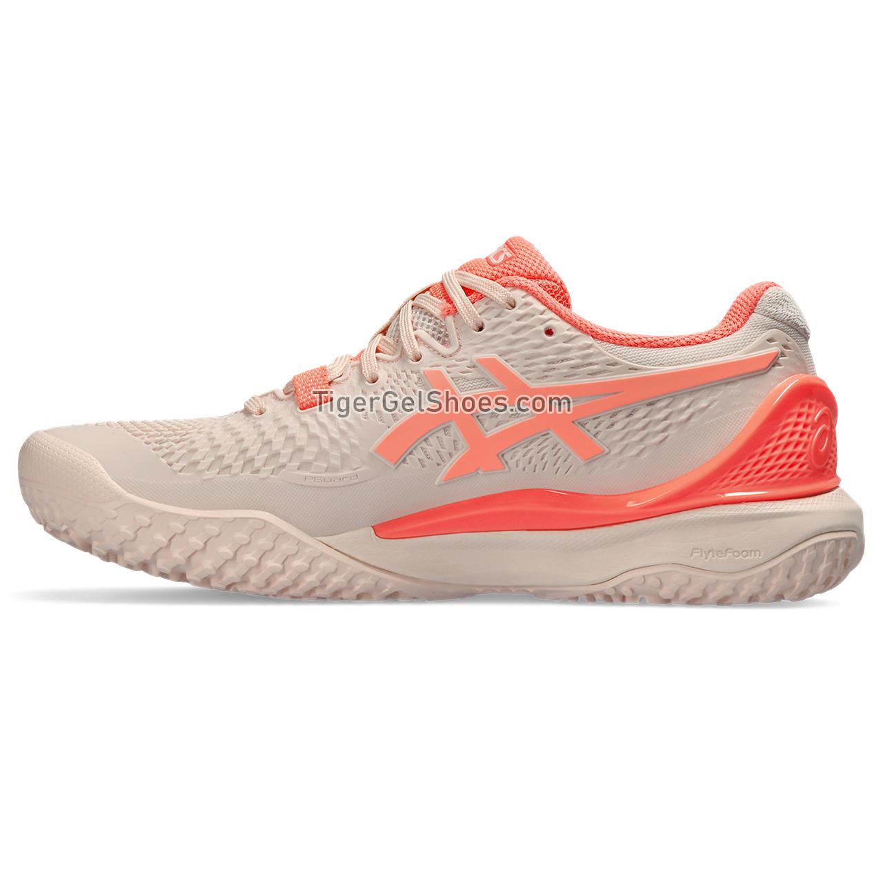 Asics Gel-resolution 9 Oc Pearl Pink/Sun Coral 1042A225-700 Womens Shoes