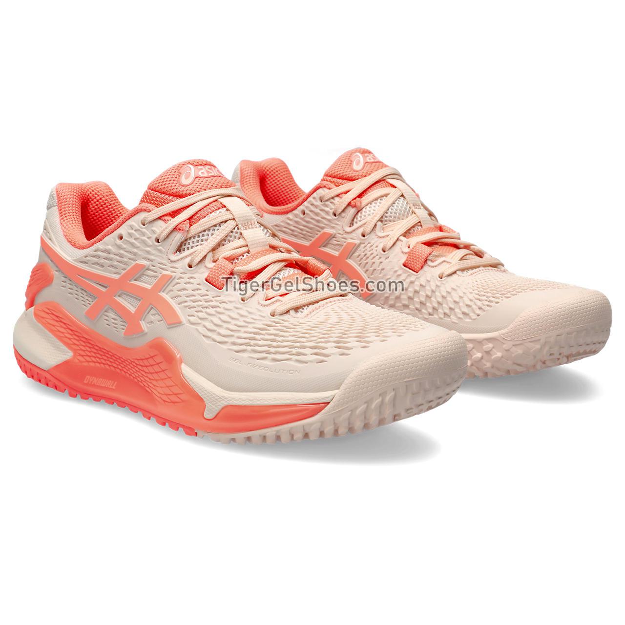 Asics Gel-resolution 9 Oc Pearl Pink/Sun Coral 1042A225-700 Womens Shoes