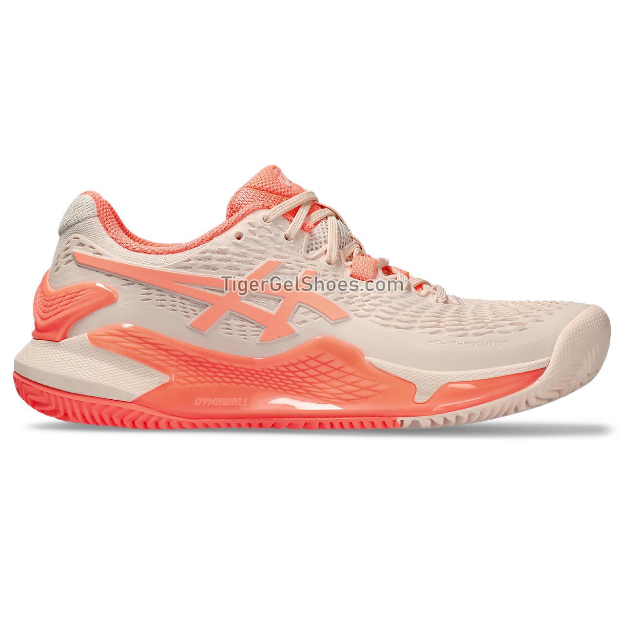 Asics Gel-resolution 9 Clay Pearl Pink/Sun Coral 1042A224-700 Womens Shoes