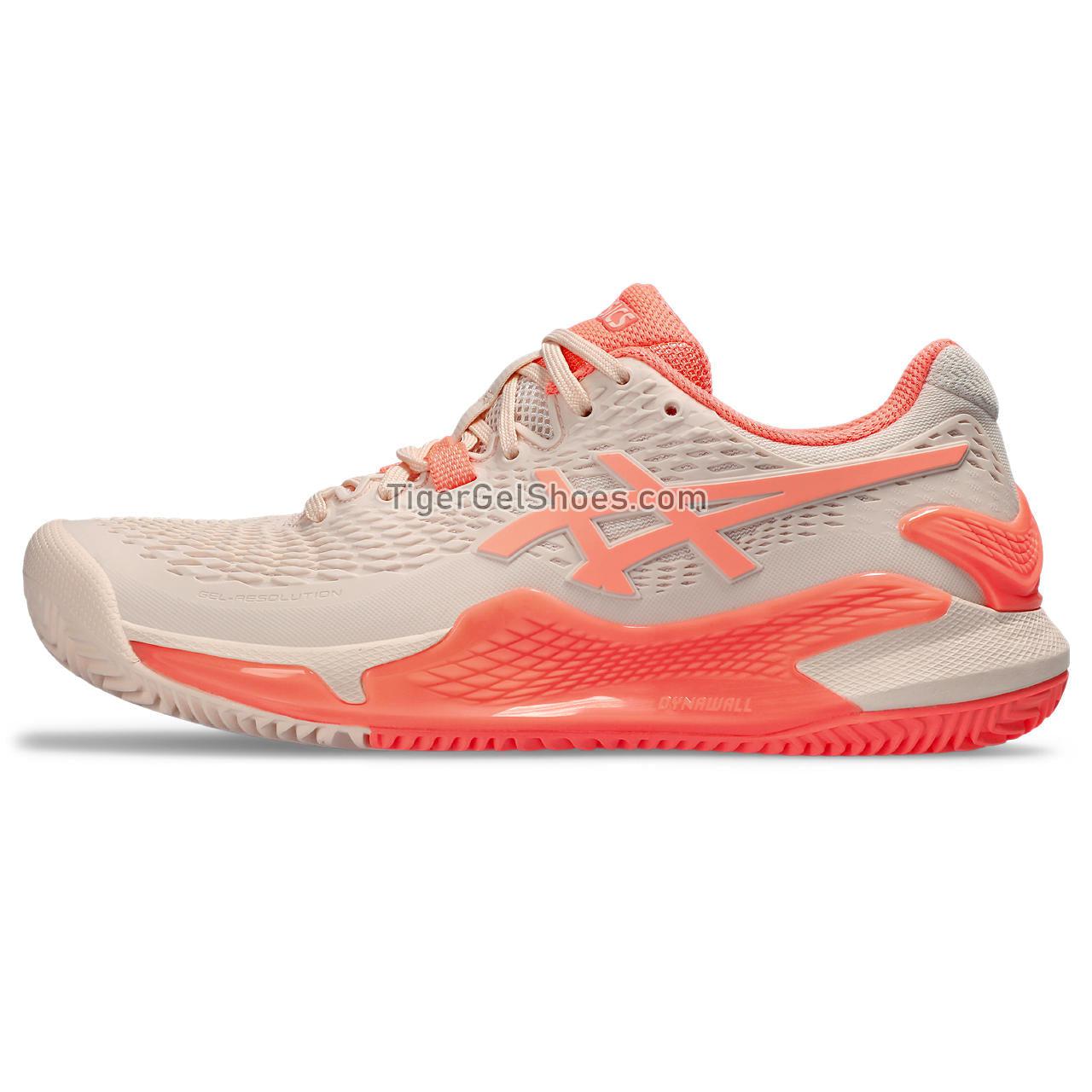Asics Gel-resolution 9 Clay Pearl Pink/Sun Coral 1042A224-700 Womens Shoes
