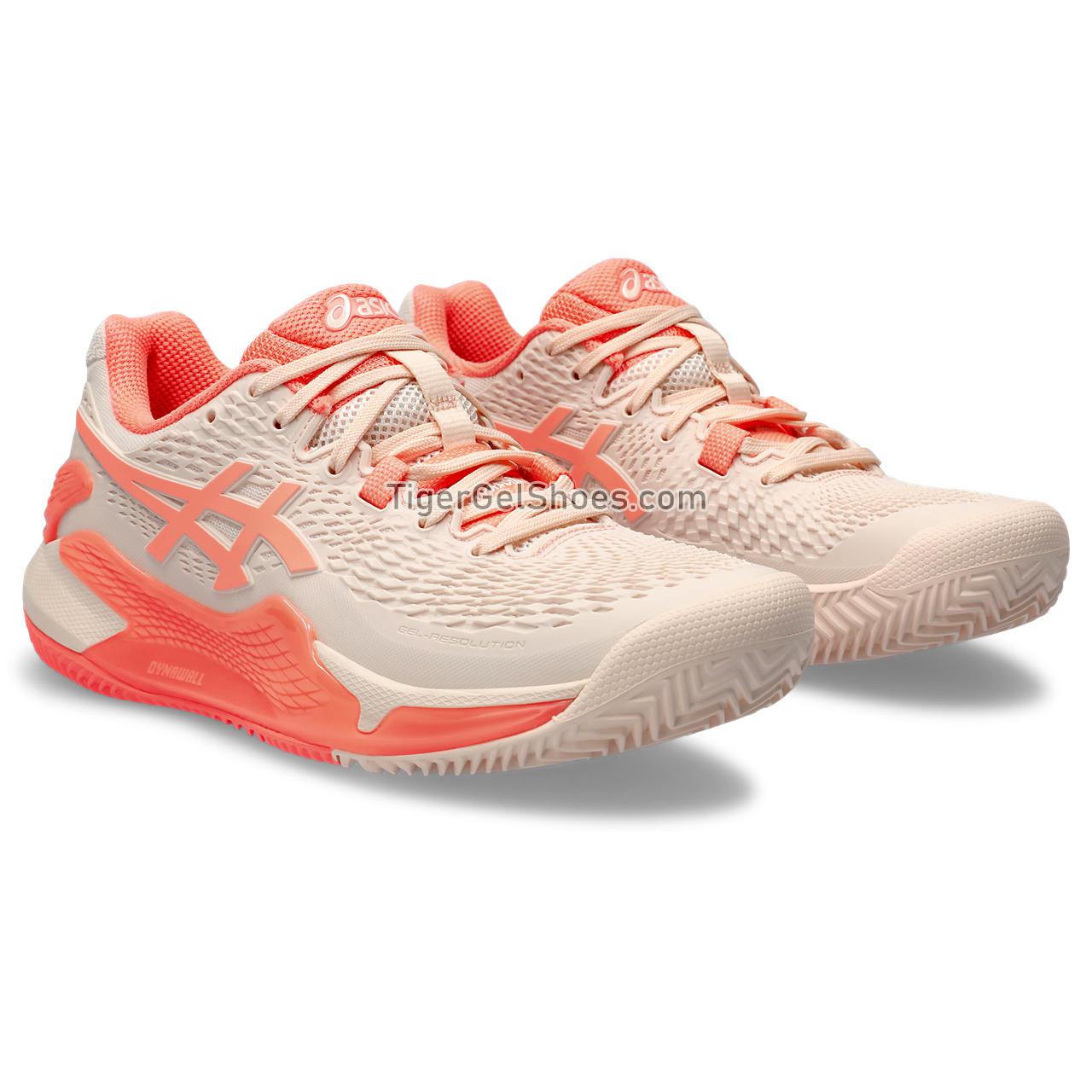 Asics Gel-resolution 9 Clay Pearl Pink/Sun Coral 1042A224-700 Womens Shoes
