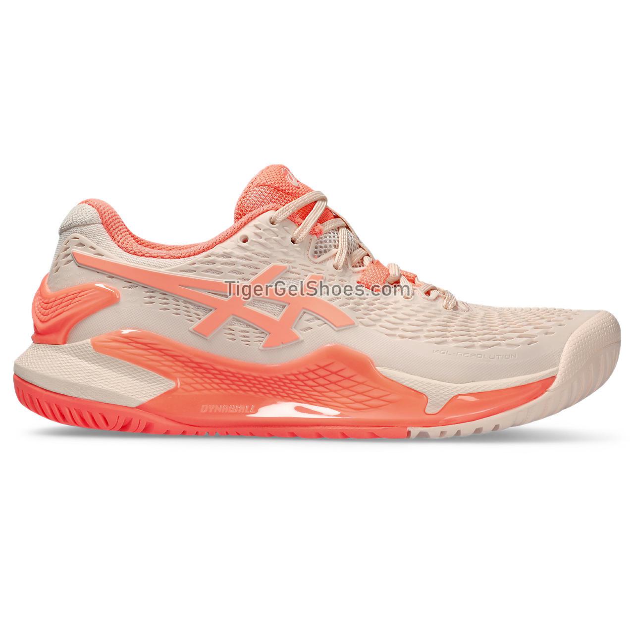 Asics Gel-resolution 9 Pearl Pink/Sun Coral 1042A208-700 Womens Shoes