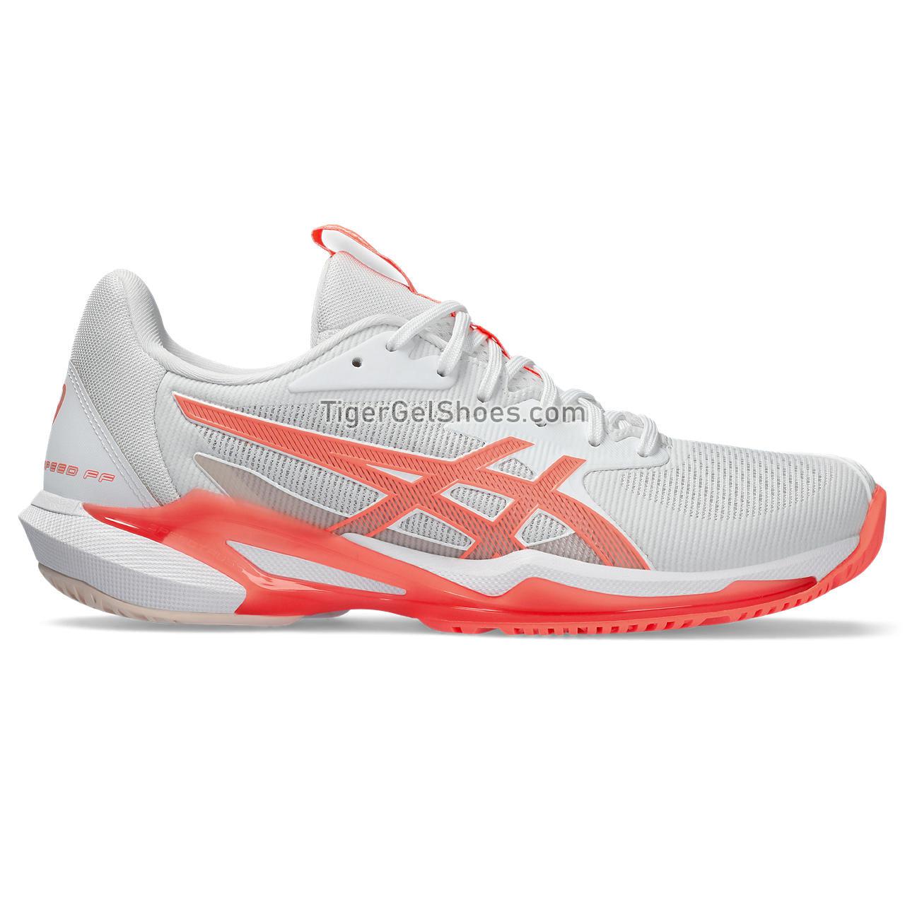 Asics Solution Speed Ff 3 White/Sun Coral 1042A250-100 Womens Shoes